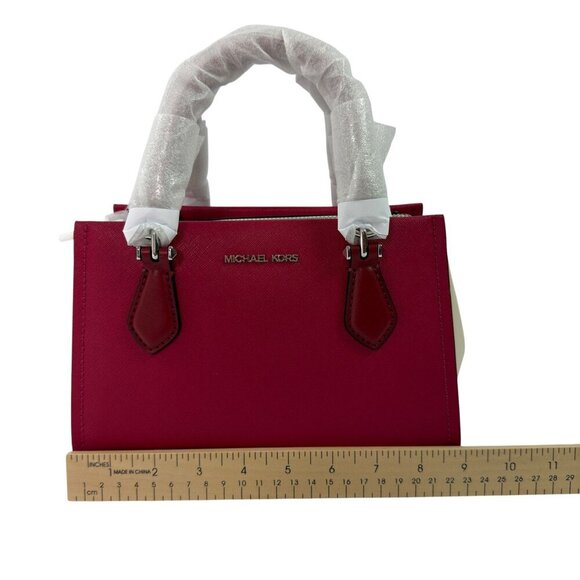 MICHAEL KORS Marilyn Small Color-Block Saffiano Leather Messenger Bag – NWT - Picture 14 of 16